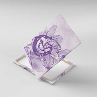 Personalized Louisiana Horse Racing Derby Canvas Wall Art Magnolia Blossom Horseshoe Pastel Purple