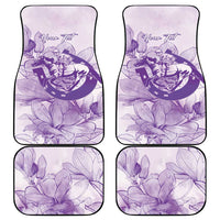 Personalized Louisiana Horse Racing Derby Car Mats Magnolia Blossom Horseshoe Pastel Purple