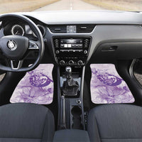 Personalized Louisiana Horse Racing Derby Car Mats Magnolia Blossom Horseshoe Pastel Purple
