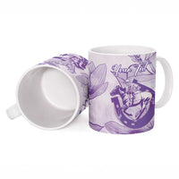 Personalized Louisiana Horse Racing Derby Ceramic Mug Magnolia Blossom Horseshoe Pastel Purple