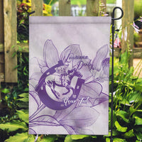 Personalized Louisiana Horse Racing Derby Garden Flag Magnolia Blossom Horseshoe Pastel Purple