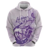 Personalized Louisiana Horse Racing Derby Hoodie Magnolia Blossom Horseshoe Pastel Purple