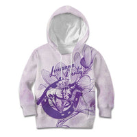 Personalized Louisiana Horse Racing Derby Kid Hoodie Magnolia Blossom Horseshoe Pastel Purple