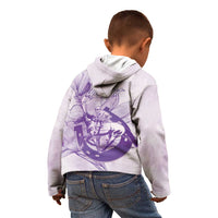Personalized Louisiana Horse Racing Derby Kid Hoodie Magnolia Blossom Horseshoe Pastel Purple