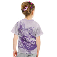 Personalized Louisiana Horse Racing Derby Kid T Shirt Magnolia Blossom Horseshoe Pastel Purple