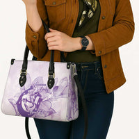 Personalized Louisiana Horse Racing Derby Leather Bag Magnolia Blossom Horseshoe Pastel Purple