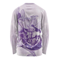 Personalized Louisiana Horse Racing Derby Long Sleeve Shirt Magnolia Blossom Horseshoe Pastel Purple