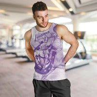 Personalized Louisiana Horse Racing Derby Men Tank Top Magnolia Blossom Horseshoe Pastel Purple