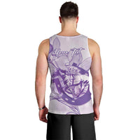 Personalized Louisiana Horse Racing Derby Men Tank Top Magnolia Blossom Horseshoe Pastel Purple