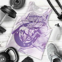 Personalized Louisiana Horse Racing Derby Men Tank Top Magnolia Blossom Horseshoe Pastel Purple