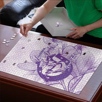 Personalized Louisiana Horse Racing Derby Puzzle Magnolia Blossom Horseshoe Pastel Purple