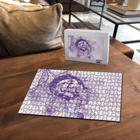Personalized Louisiana Horse Racing Derby Puzzle Magnolia Blossom Horseshoe Pastel Purple