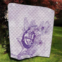 Personalized Louisiana Horse Racing Derby Quilt Magnolia Blossom Horseshoe Pastel Purple
