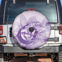 Personalized Louisiana Horse Racing Derby Spare Tire Cover Magnolia Blossom Horseshoe Pastel Purple