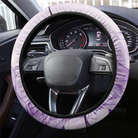 Louisiana Horse Racing Derby Steering Wheel Cover Magnolia Blossom Horseshoe Pastel Purple