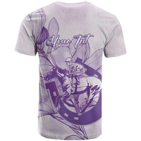 Personalized Louisiana Horse Racing Derby T Shirt Magnolia Blossom Horseshoe Pastel Purple