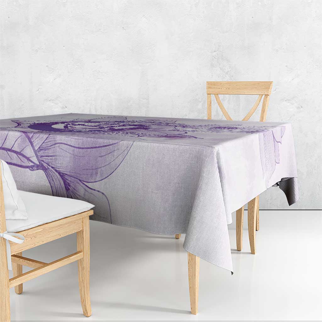 Personalized Louisiana Horse Racing Derby Tablecloth Magnolia Blossom Horseshoe Pastel Purple