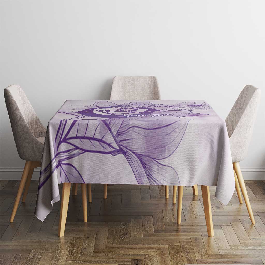Personalized Louisiana Horse Racing Derby Tablecloth Magnolia Blossom Horseshoe Pastel Purple