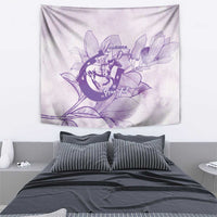 Personalized Louisiana Horse Racing Derby Tapestry Magnolia Blossom Horseshoe Pastel Purple