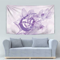 Personalized Louisiana Horse Racing Derby Tapestry Magnolia Blossom Horseshoe Pastel Purple