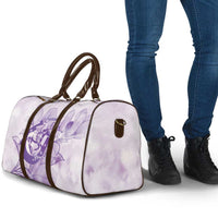 Personalized Louisiana Horse Racing Derby Travel Bag Magnolia Blossom Horseshoe Pastel Purple