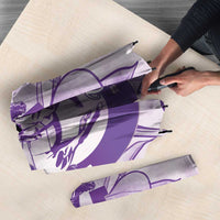 Personalized Louisiana Horse Racing Derby Umbrella Magnolia Blossom Horseshoe Pastel Purple