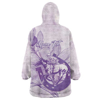 Personalized Louisiana Horse Racing Derby Wearable Blanket Hoodie Magnolia Blossom Horseshoe Pastel Purple