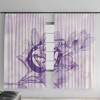Personalized Louisiana Horse Racing Derby Window Curtain Magnolia Blossom Horseshoe Pastel Purple