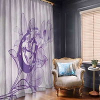 Personalized Louisiana Horse Racing Derby Window Curtain Magnolia Blossom Horseshoe Pastel Purple