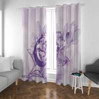 Personalized Louisiana Horse Racing Derby Window Curtain Magnolia Blossom Horseshoe Pastel Purple