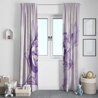 Personalized Louisiana Horse Racing Derby Window Curtain Magnolia Blossom Horseshoe Pastel Purple