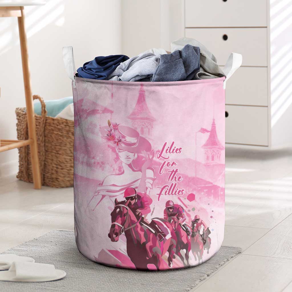 Kentucky Horse Racing Oaks Laundry Basket Lilies For The Fillies