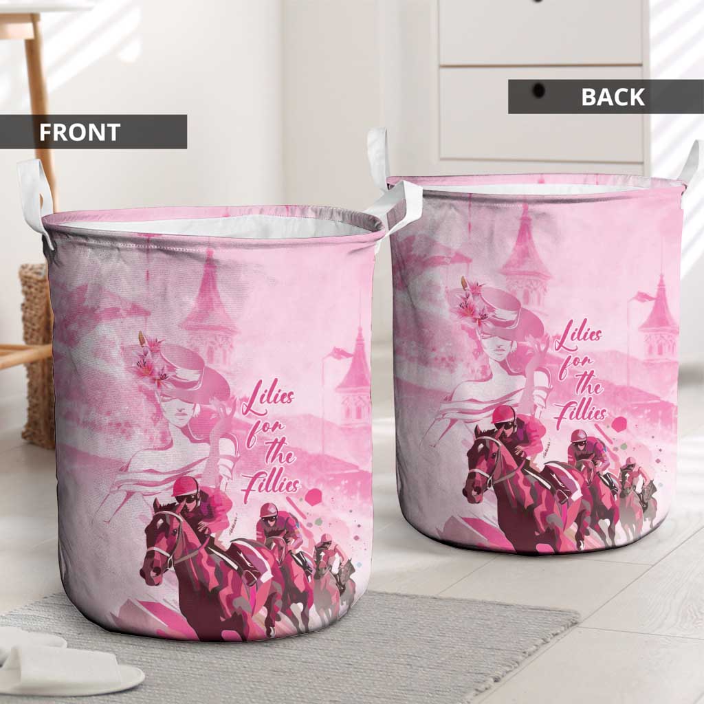 Kentucky Horse Racing Oaks Laundry Basket Lilies For The Fillies