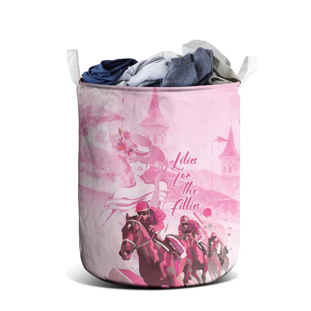 Kentucky Horse Racing Oaks Laundry Basket Lilies For The Fillies