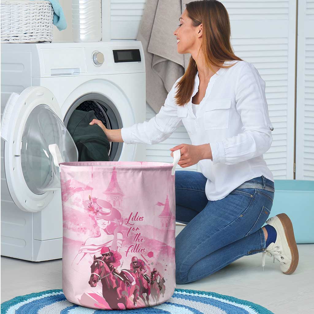Kentucky Horse Racing Oaks Laundry Basket Lilies For The Fillies