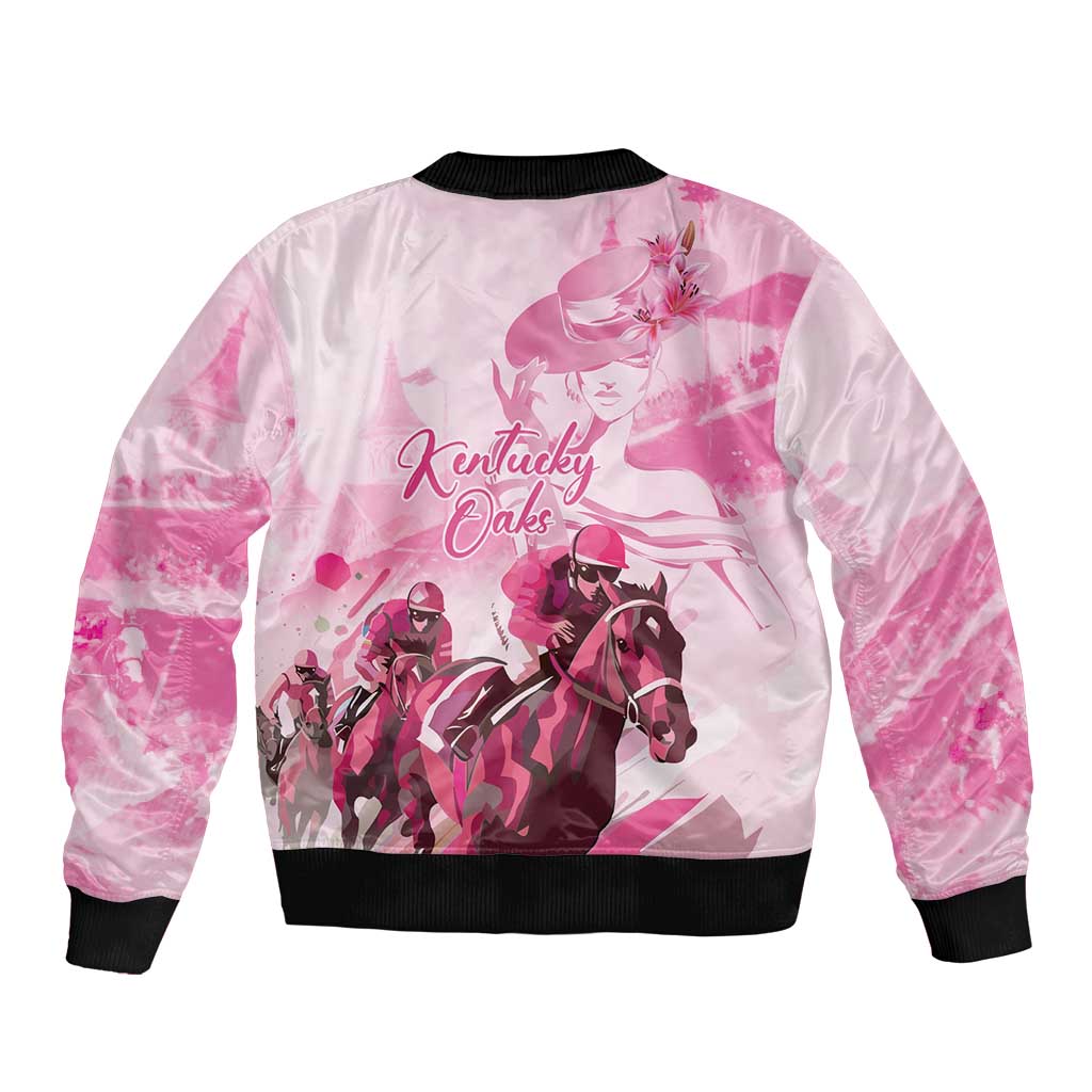 Kentucky Horse Racing Oaks Bomber Jacket Lilies For The Fillies