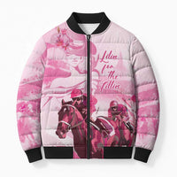 Kentucky Horse Racing Oaks Bomber Puffer Jacket Lilies For The Fillies