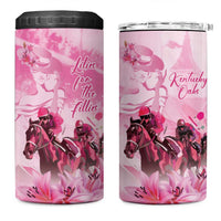Kentucky Horse Racing Oaks 4 in 1 Can Cooler Tumbler Lilies For The Fillies