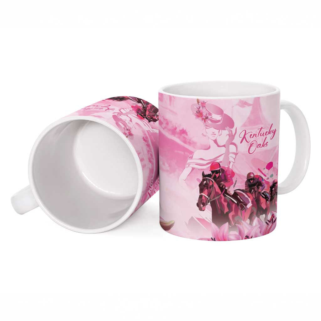 Kentucky Horse Racing Oaks Ceramic Mug Lilies For The Fillies