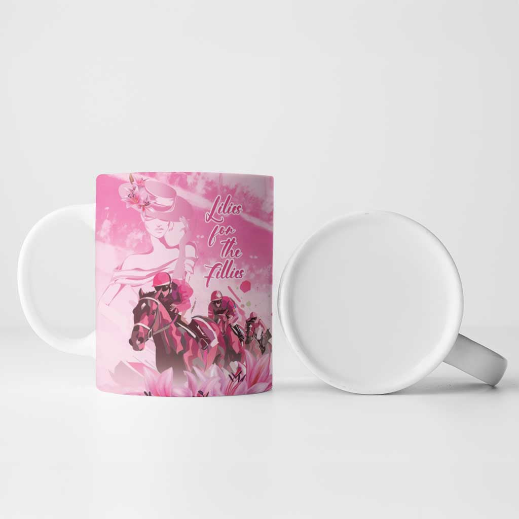 Kentucky Horse Racing Oaks Ceramic Mug Lilies For The Fillies