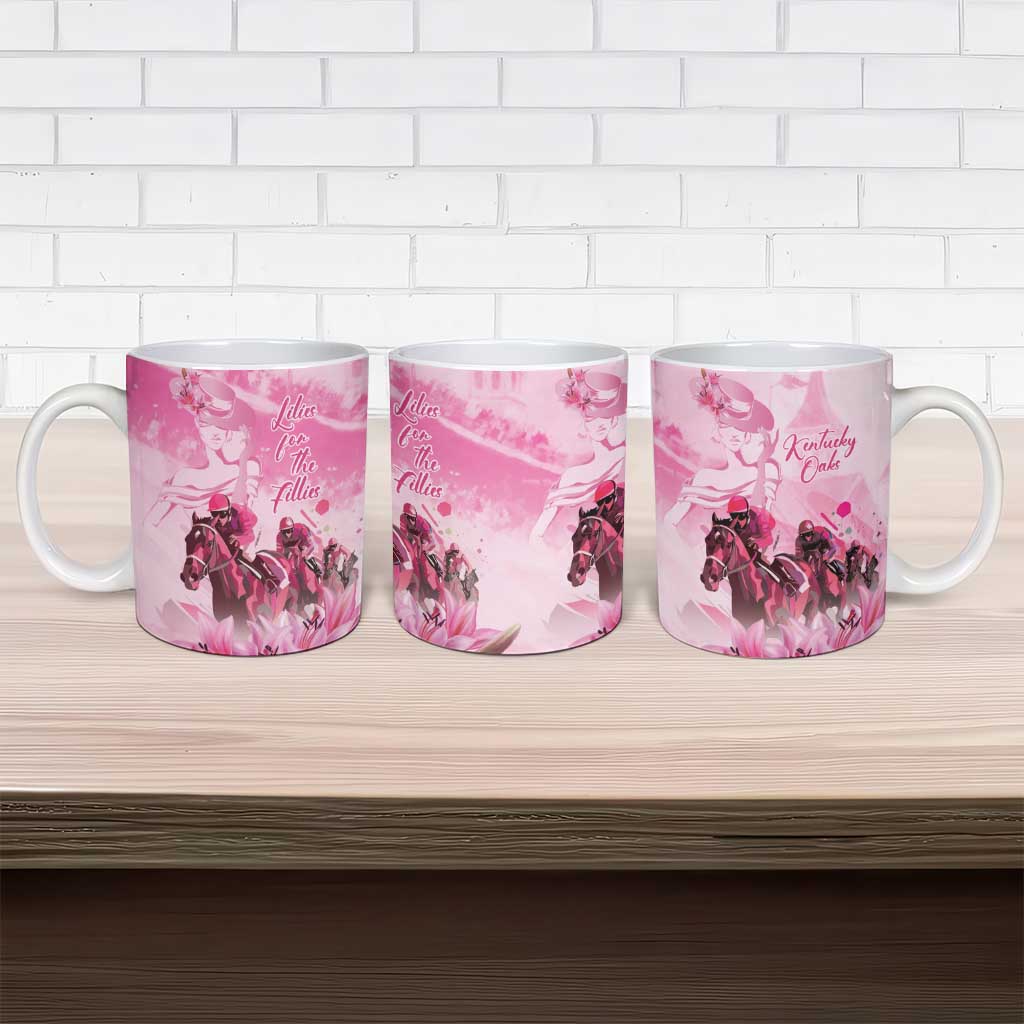 Kentucky Horse Racing Oaks Ceramic Mug Lilies For The Fillies