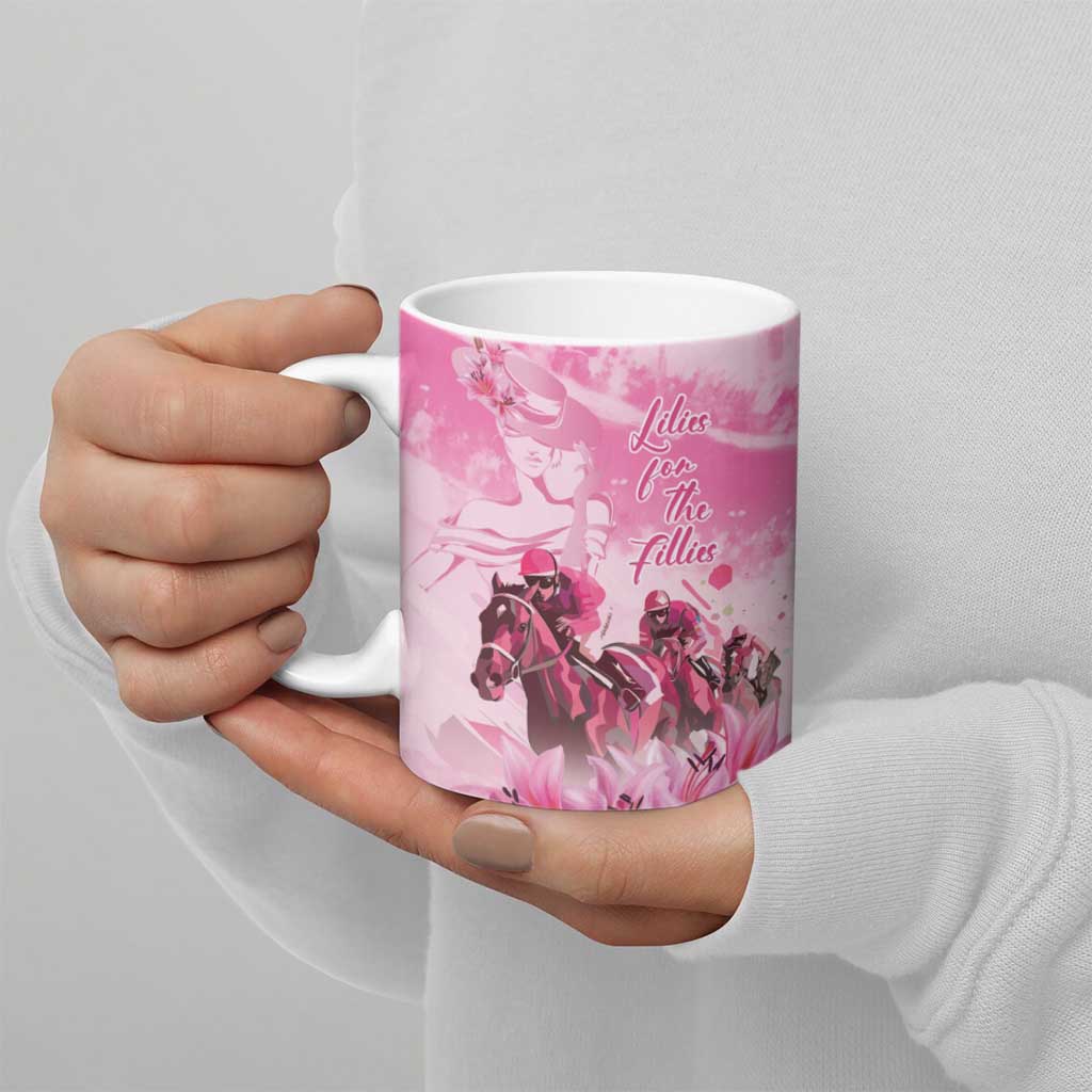 Kentucky Horse Racing Oaks Ceramic Mug Lilies For The Fillies