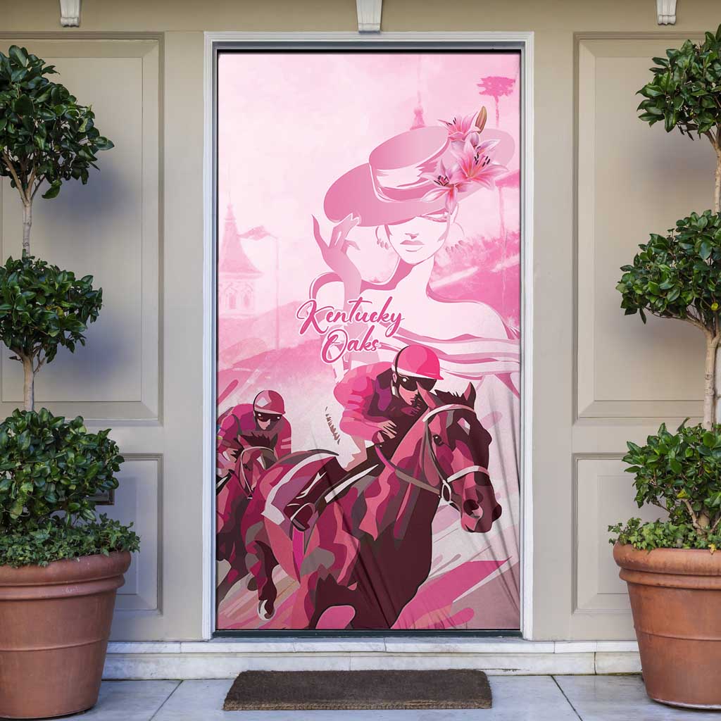 Kentucky Horse Racing Oaks Door Cover Lilies For The Fillies