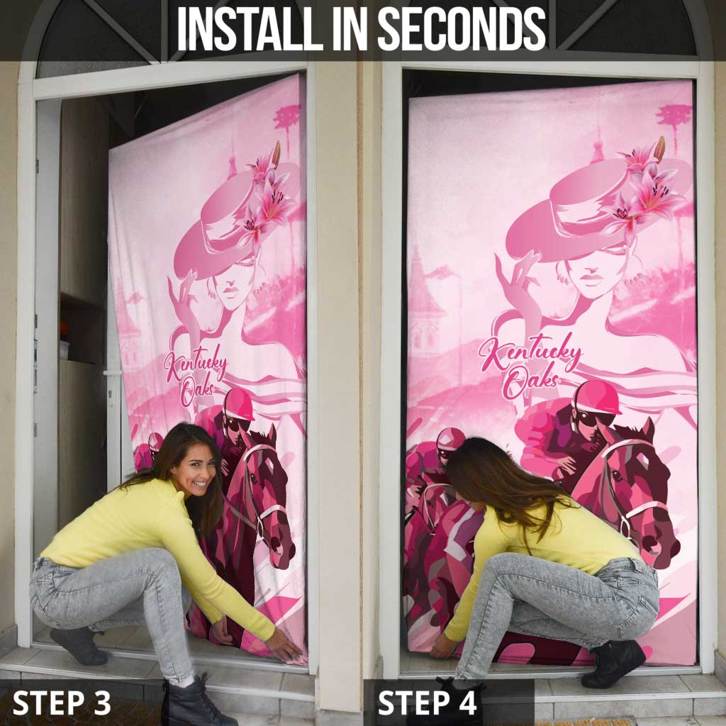 Kentucky Horse Racing Oaks Door Cover Lilies For The Fillies