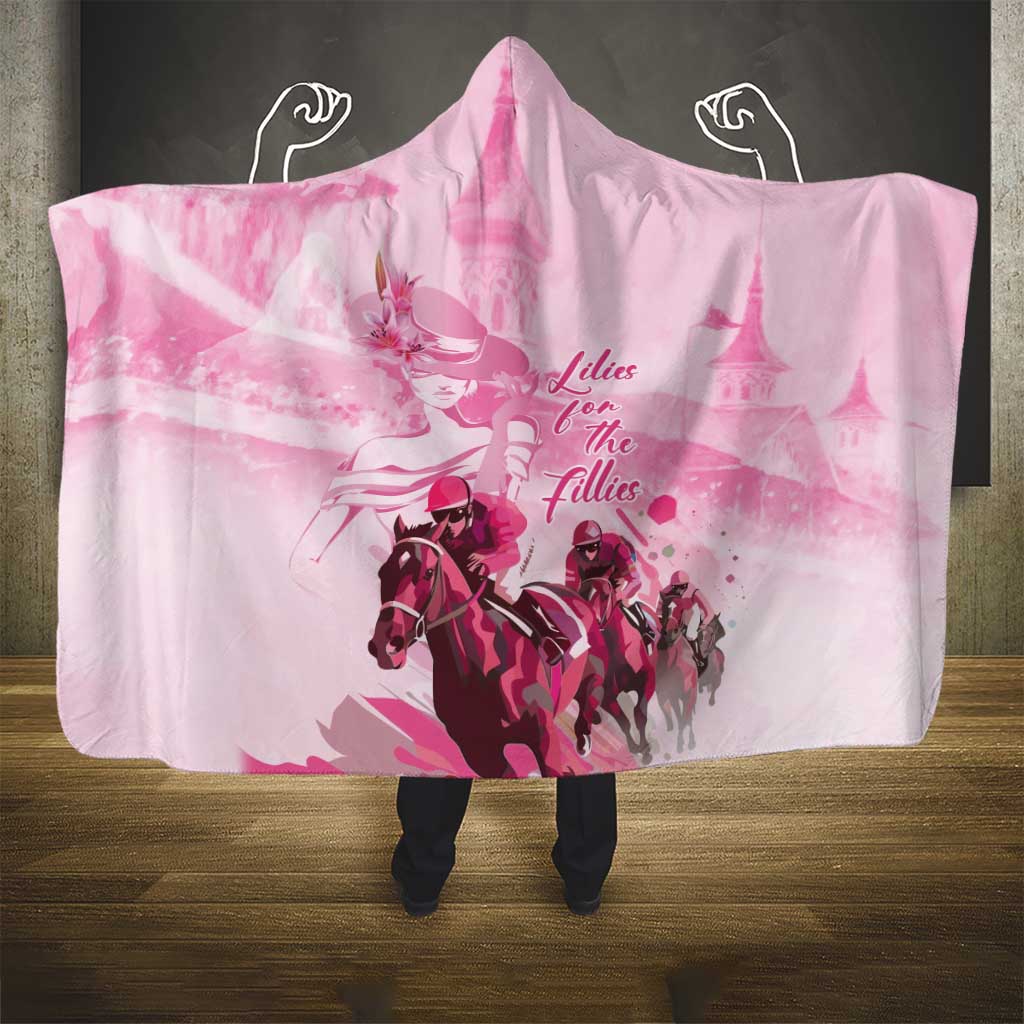 Kentucky Horse Racing Oaks Hooded Blanket Lilies For The Fillies