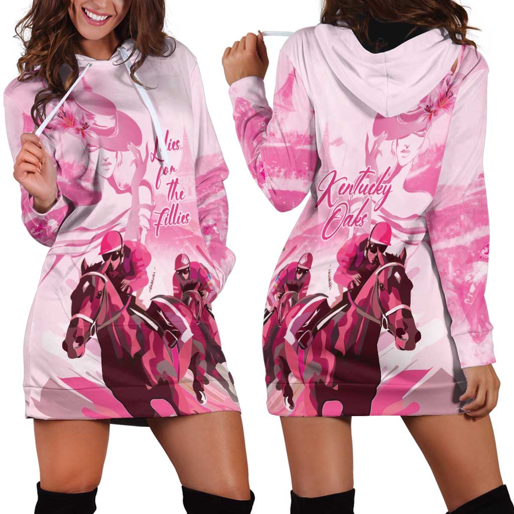 Kentucky Horse Racing Oaks Hoodie Dress Lilies For The Fillies
