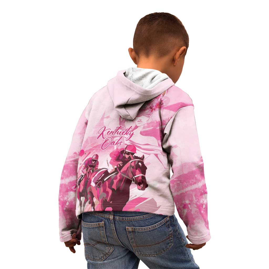 Kentucky Horse Racing Oaks Kid Hoodie Lilies For The Fillies