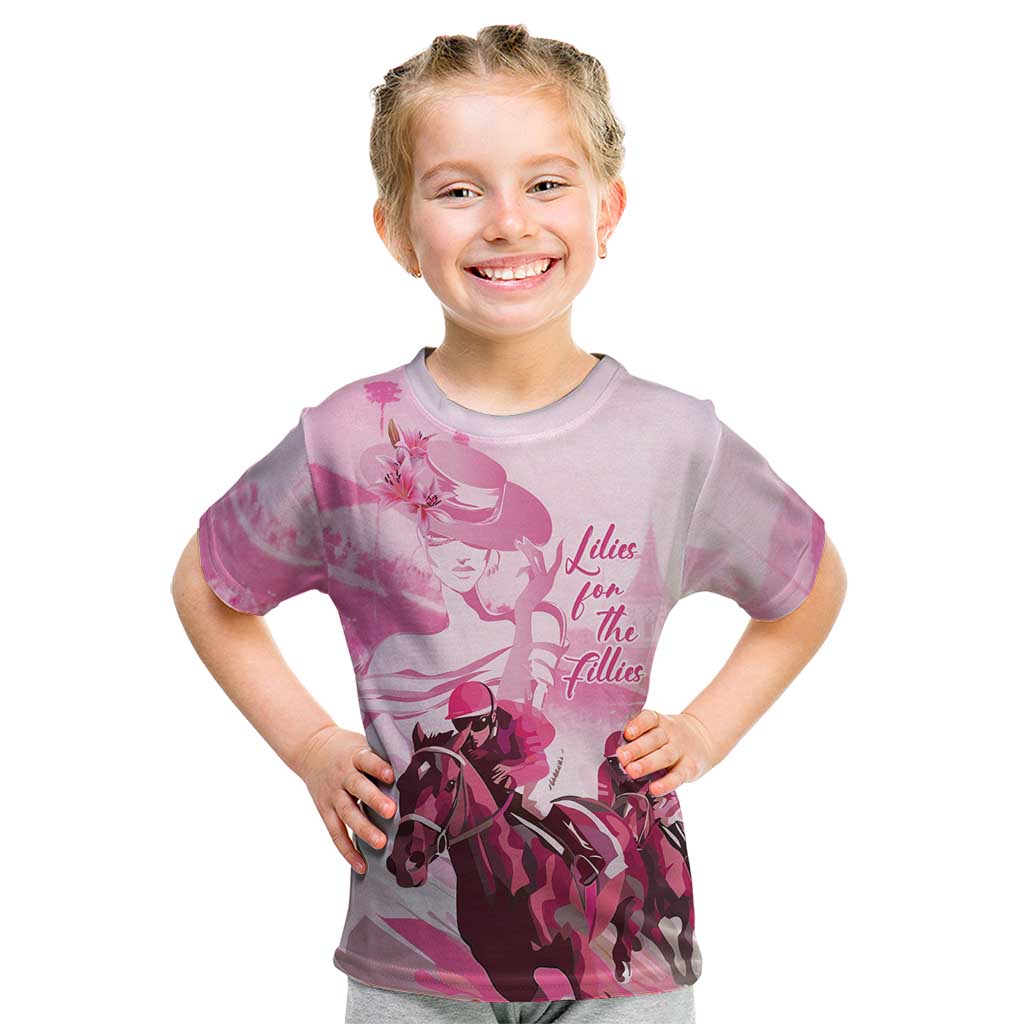 Kentucky Horse Racing Oaks Kid T Shirt Lilies For The Fillies