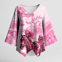 Kentucky Horse Racing Oaks Kimono Sleeve Blouse Lilies For The Fillies
