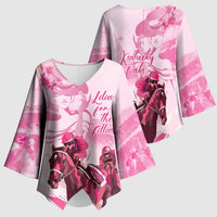 Kentucky Horse Racing Oaks Kimono Sleeve Blouse Lilies For The Fillies